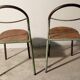 Paire de chaises en bois
