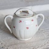 Vintage earthenware sugar bowl Moulin des Loups “Normandy”