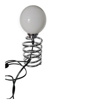 Table lamp "Spiral" Space Age style in chrome steel – 1990s