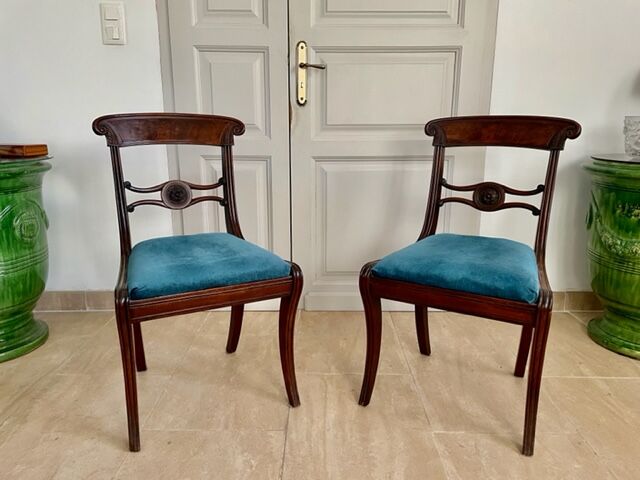 Pair of mahogany chairs XIXth century