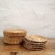 Under wicker glass and their  box
