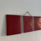 Miroir vintage 1960 triptyque barbier coiffeuse Arpin grenadine - 27 x 69 c