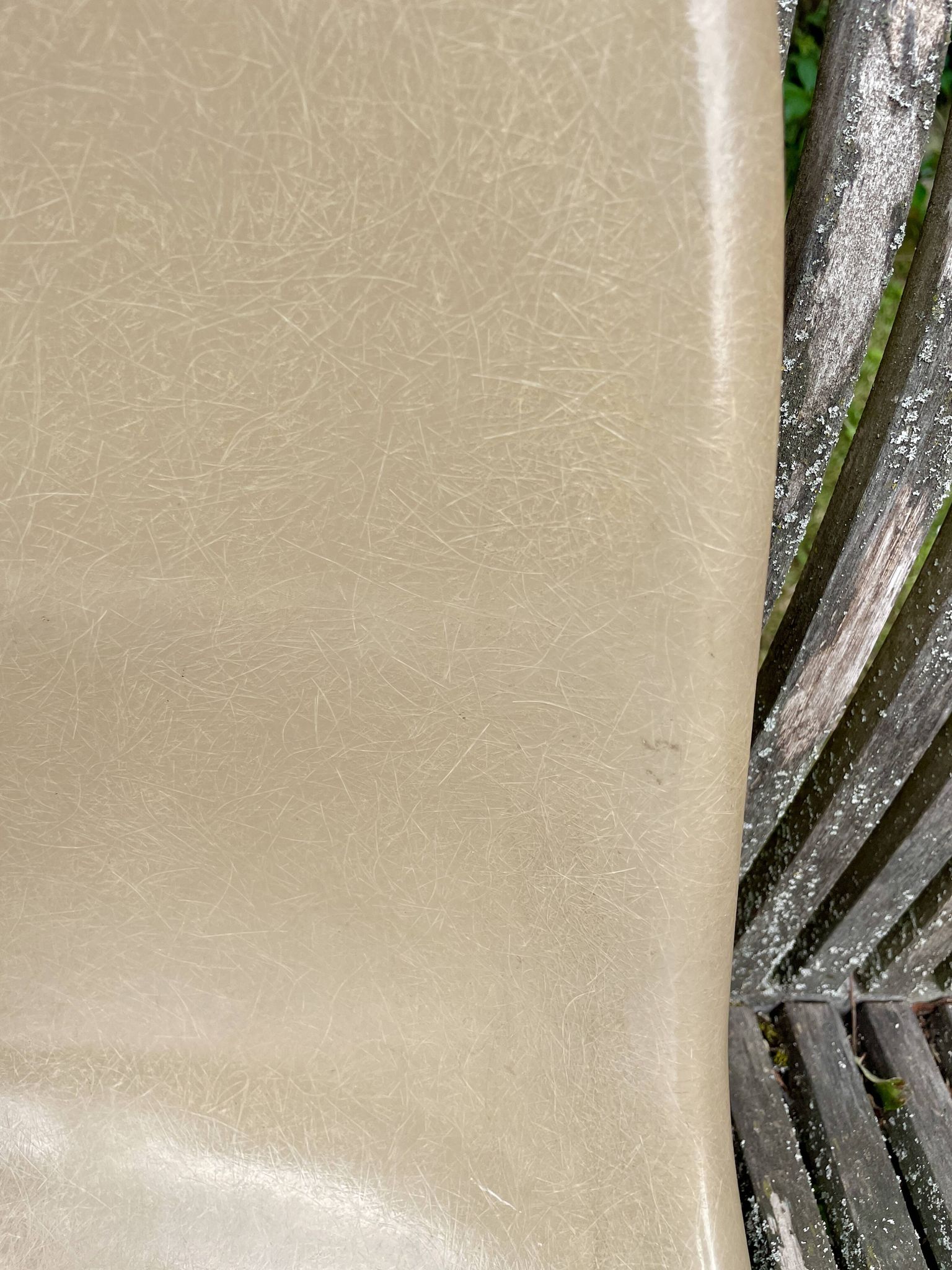 Shell Beige Fiberglass Side Chair Eames Vintage by Herman Miller