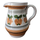 Ceramic pitcher with apple motif