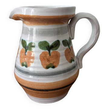 Pichet en céramique motif pommes