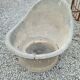 Zinc basin bathtub with backrest
