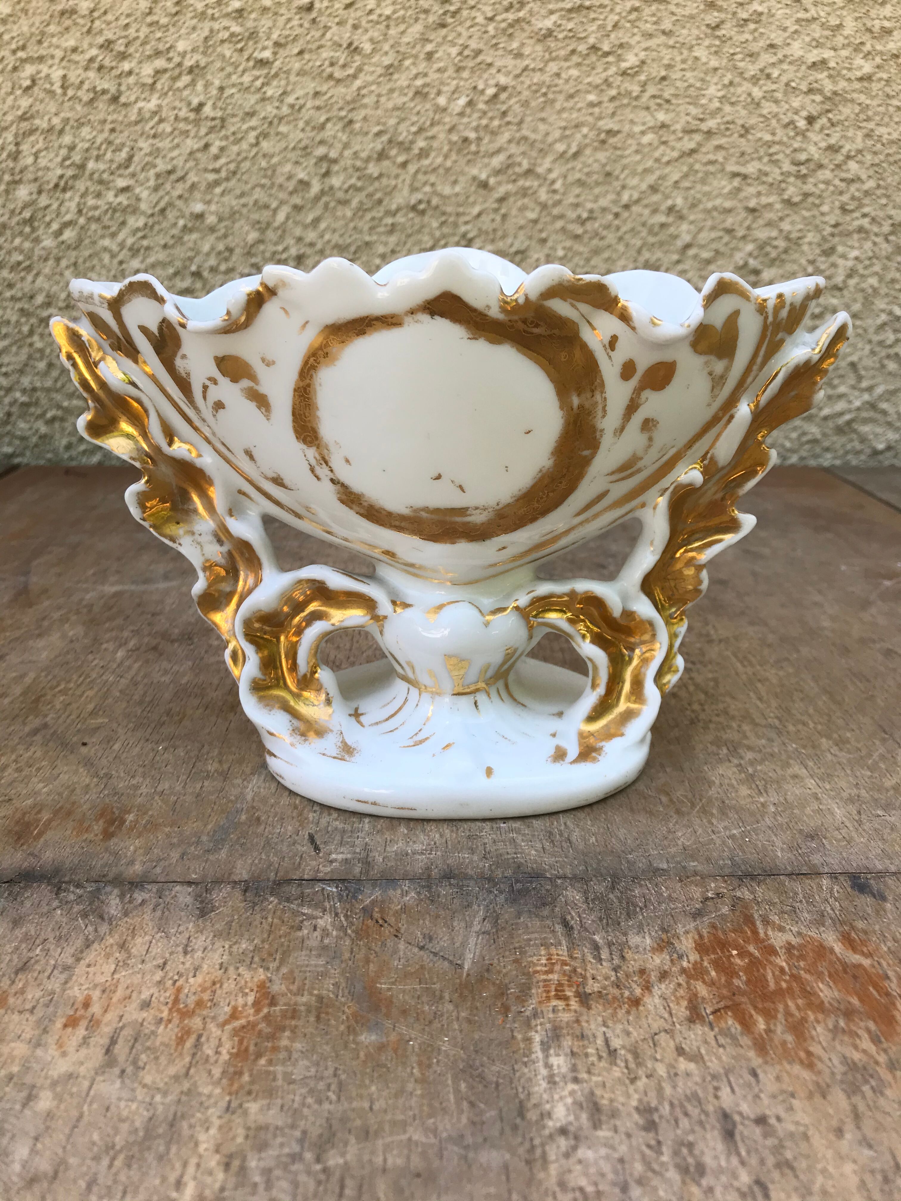 Former Vase De Marié Porcelain Blanche - Vintage Gilding