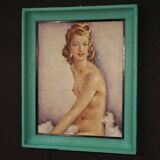 French signed nude painting 60's