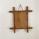 Retro wooden mirror 34x38cm