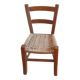 Wooden children's chair, rope seat, circa 1950