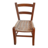 Wooden children's chair, rope seat, circa 1950