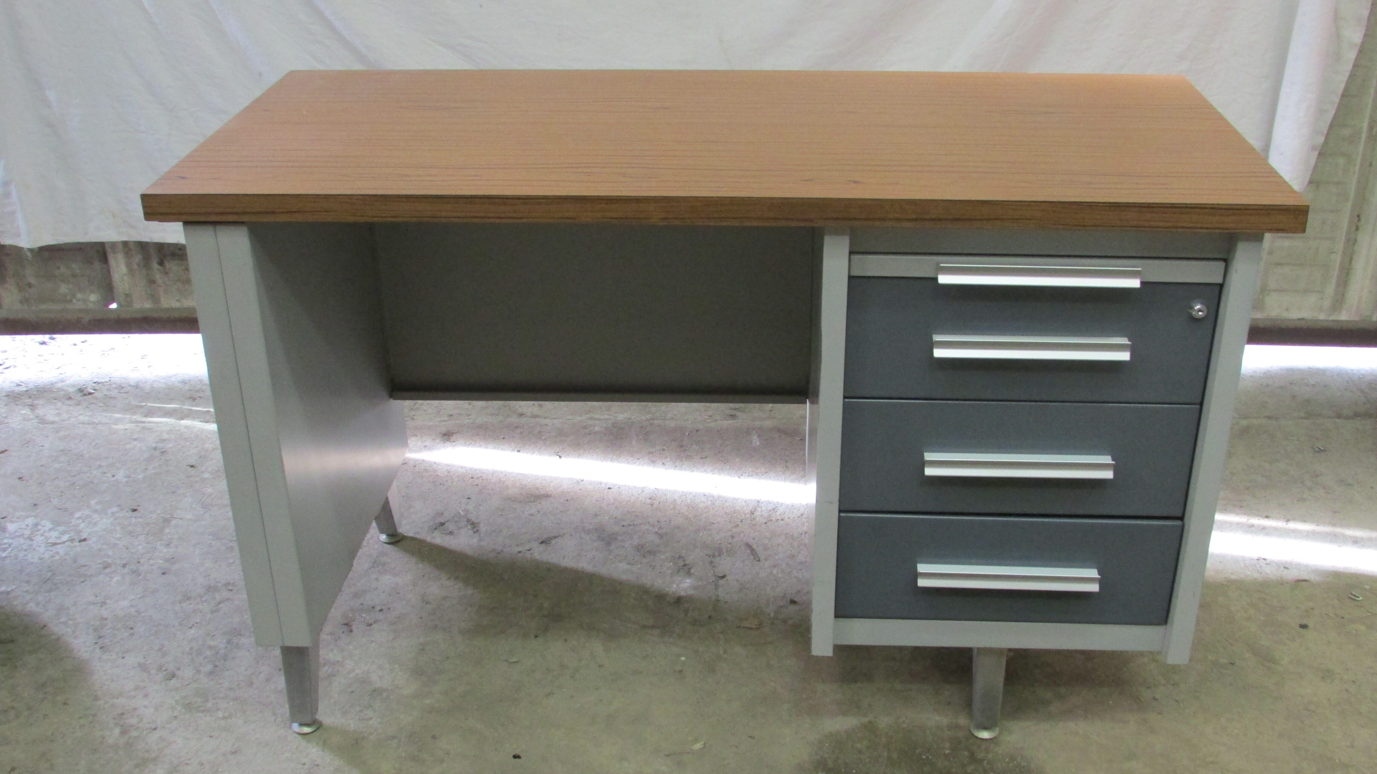 Industrial metal desk