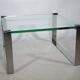 Table basse étroite en verre chromé Draenert 1022 années 1970