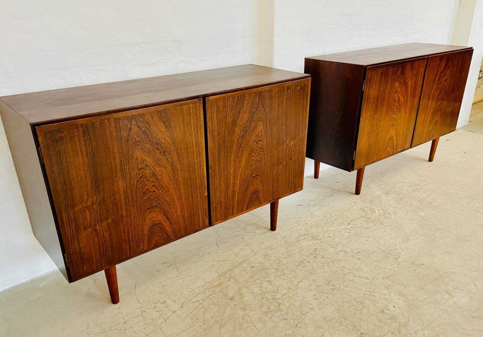 Vintage retro Danish mid-century rosewood sideboards by Gunni Omann 1960s