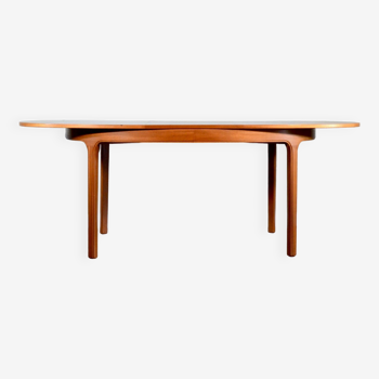 Midcentury nathan oblong teak extending table. vintage modern / danish / retro style .