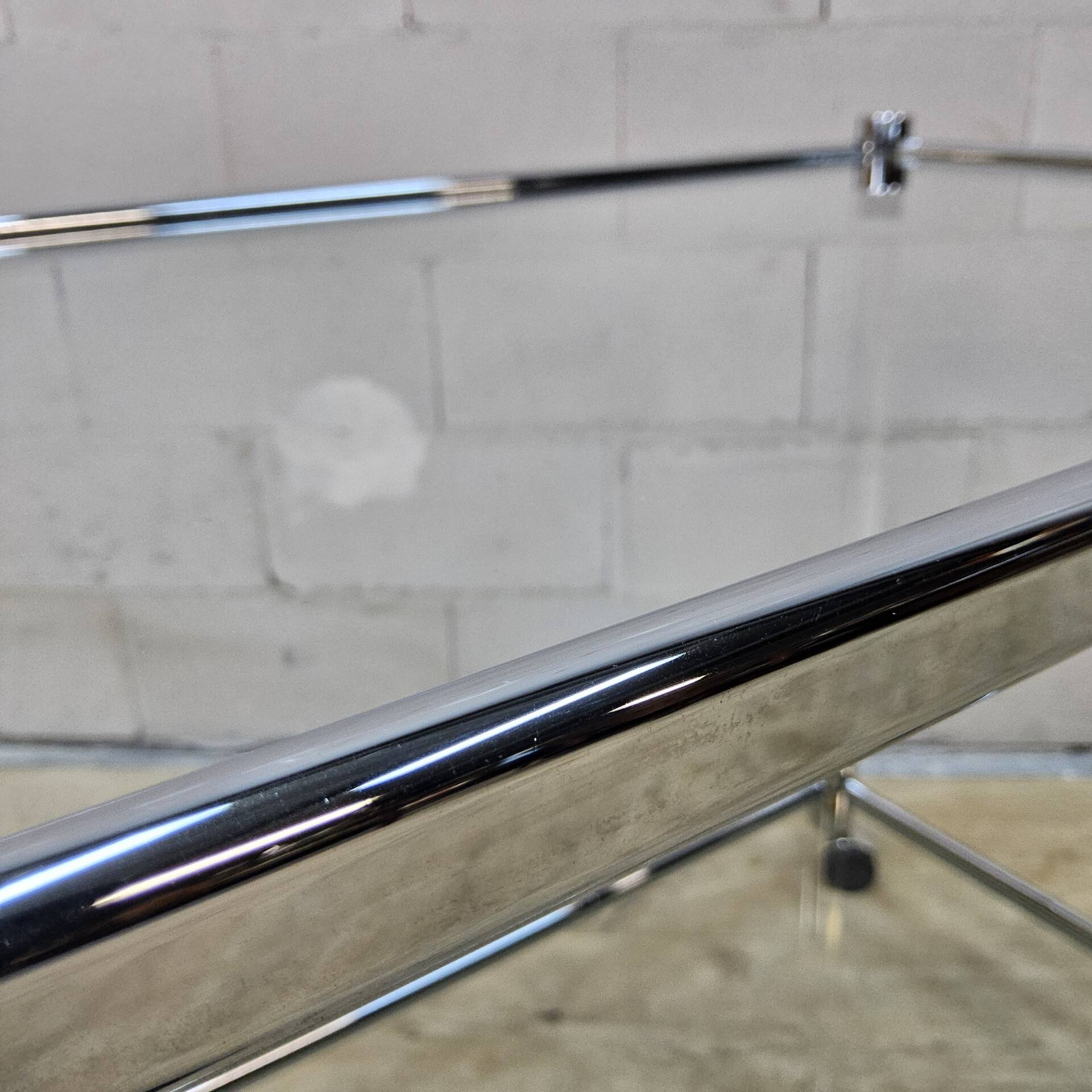 Vintage glass and chrome drinks trolley / tea trolley / side table