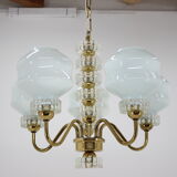 Set of chandelier and wall lamp, 1970´s.