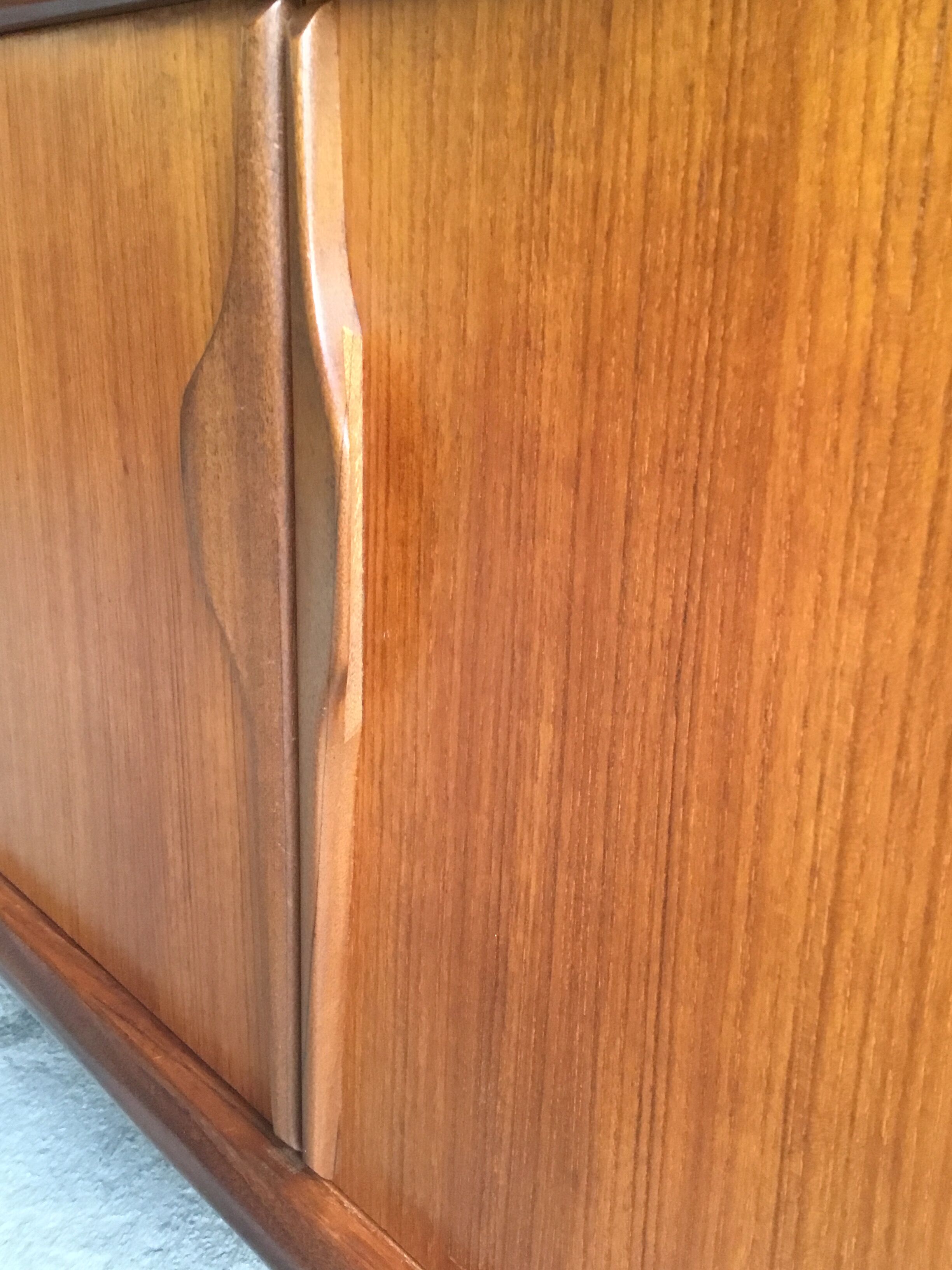 Scandinavian teak sideboard 220 cm - 1960