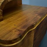 1930s Art Deco nightstands in walnut finish, Czechoslovakia