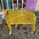 Painted wooden tiger chair