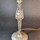Art Nouveau lamp base – Hammered metal & stylised Ginkgo leaves –