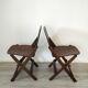 Chaises pliantes en bois US armée
