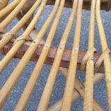 Pair of Audoux & Minnet wicker armchairs