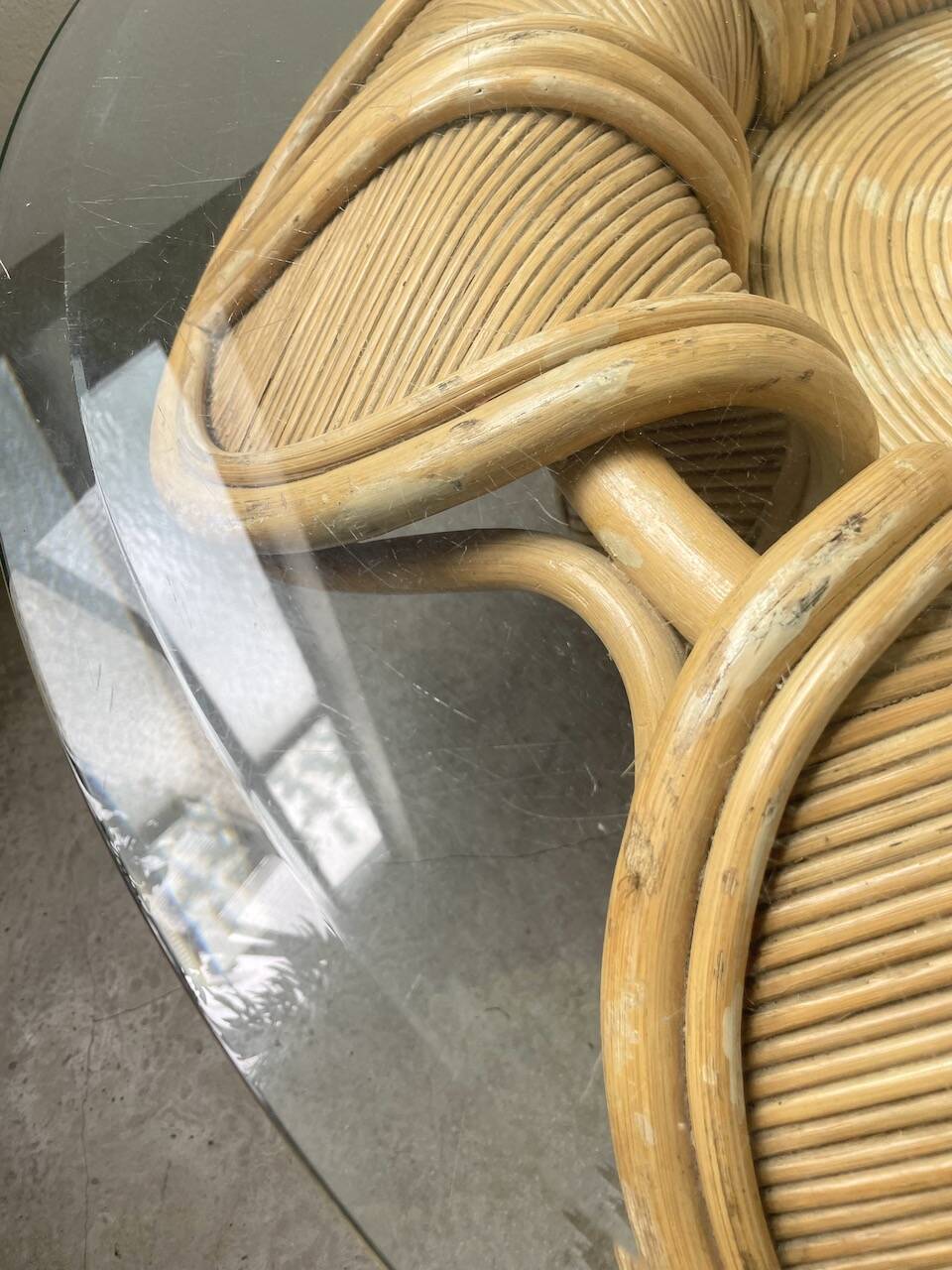 Vivai del sud “flower” rattan coffee table