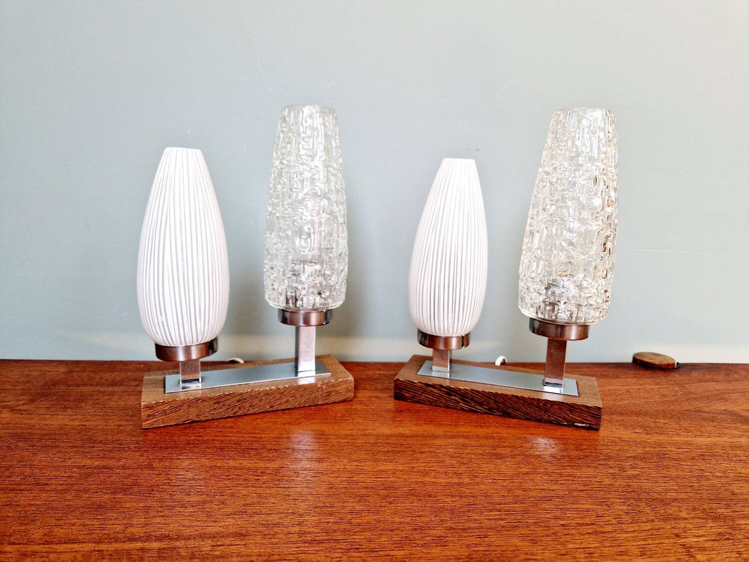 Pair of Mid-century bedside lamps, 1950s-60s