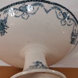 Compotier en faïence terre de fer Longwy 1900