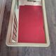 vintage mirror from the 70s with a large beige border, 90 by 60 cm