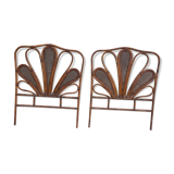 Pair of headboard 1 place in rattan and cannage