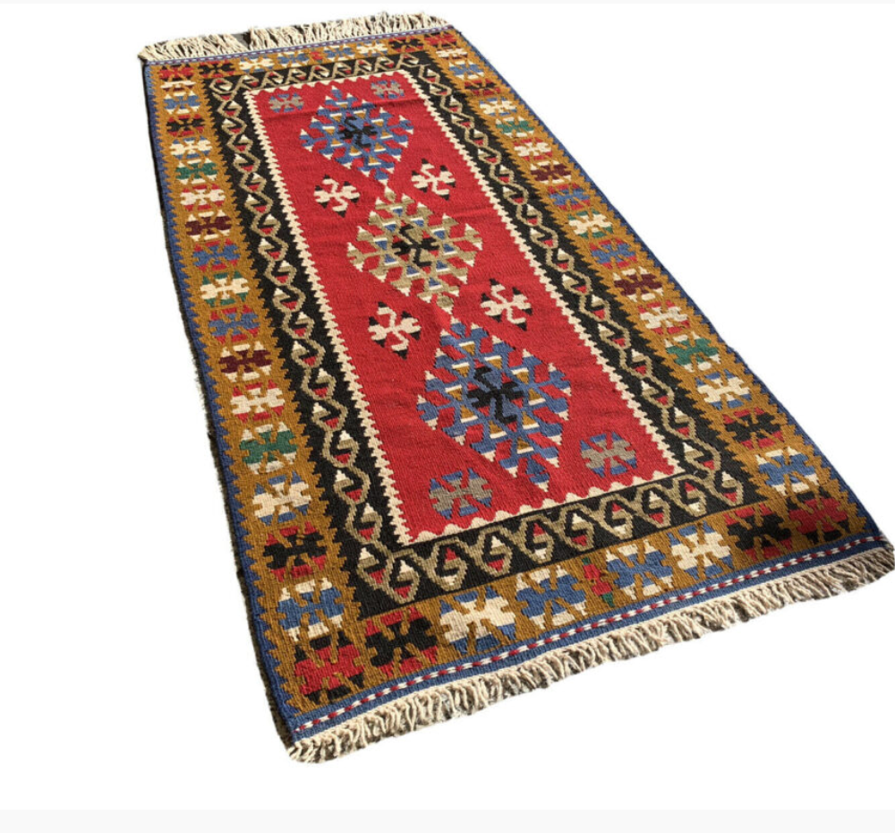 Traditional Turkish kilim carpet 186x90cm