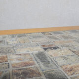 Solid elm stone tray coffee table