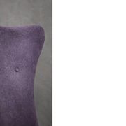 Vintage Mid-Century Scandinavian Modern Oak & Purple Fabric High Back Wing
