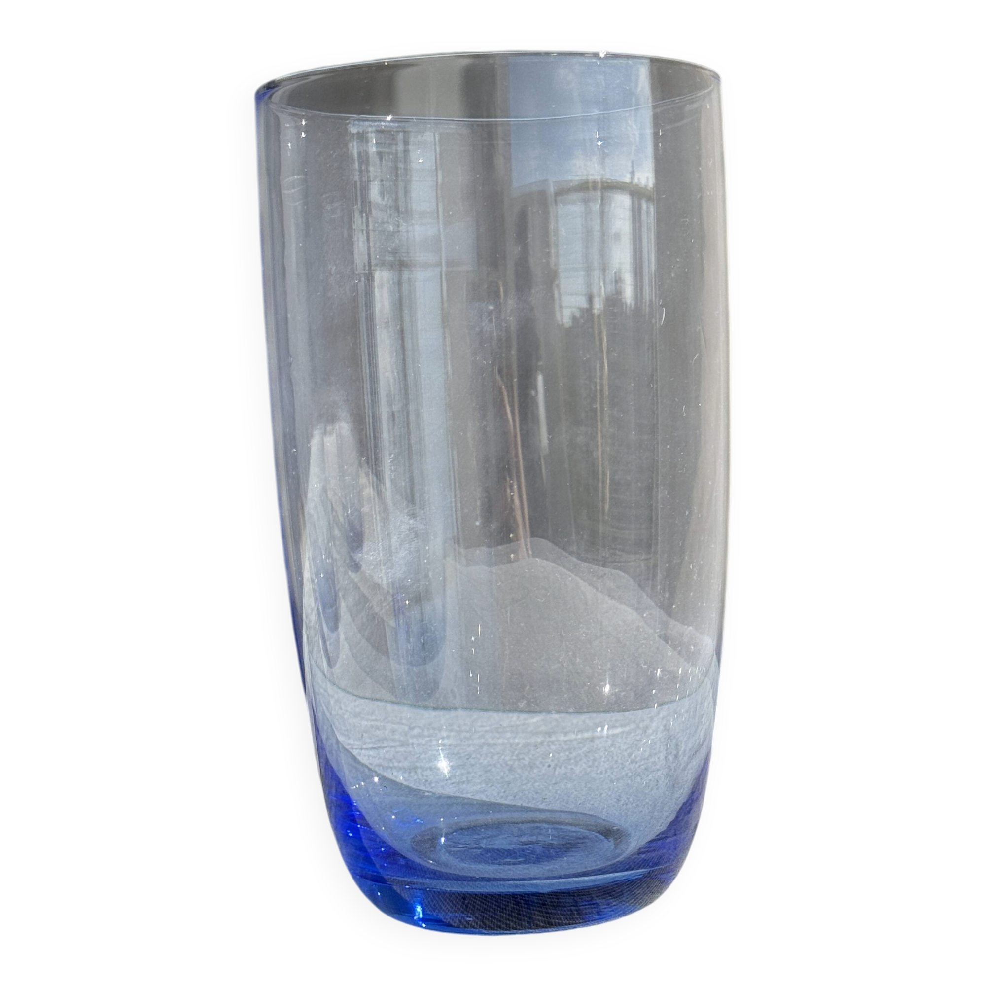 Set of 4 blue orangeade glasses H14