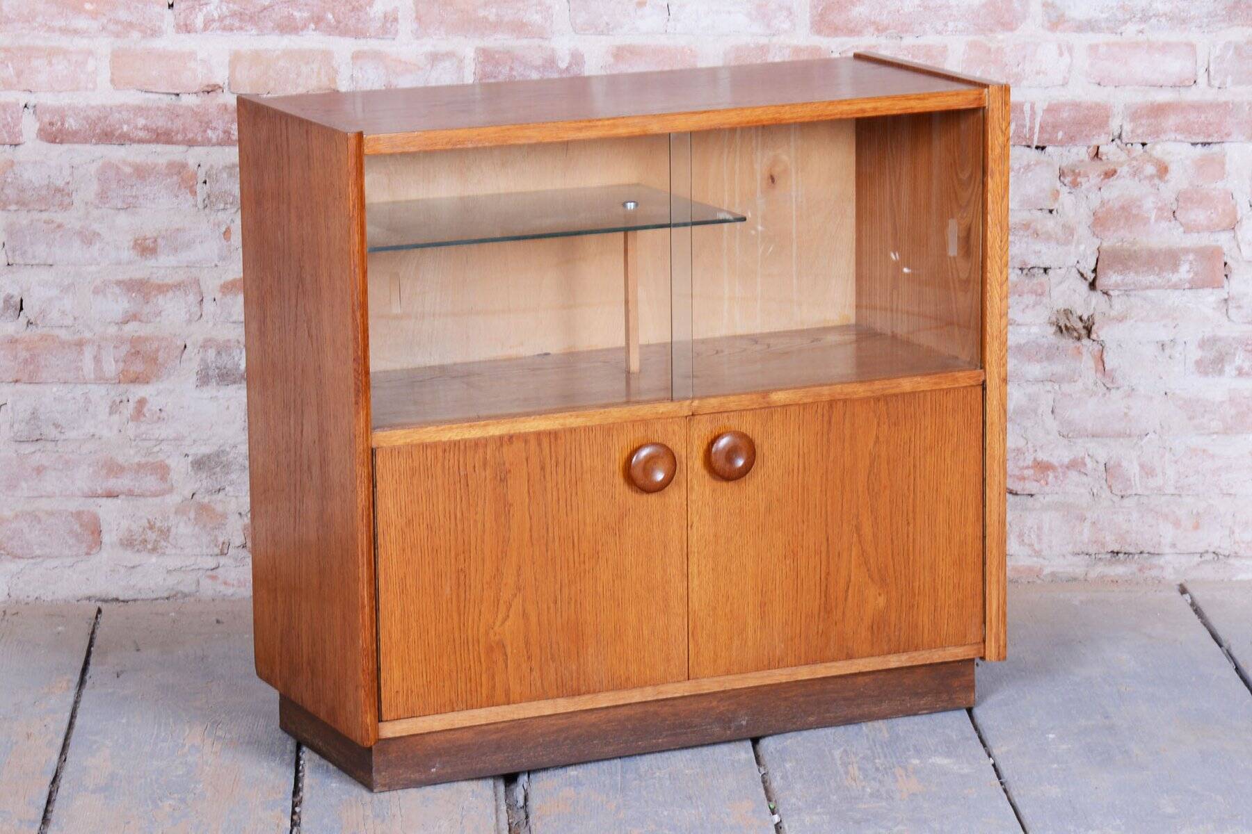Mid-Century Bookcase in Oak attributed to Up Závody, 1950s