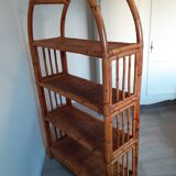 Rattan shelf bookcase