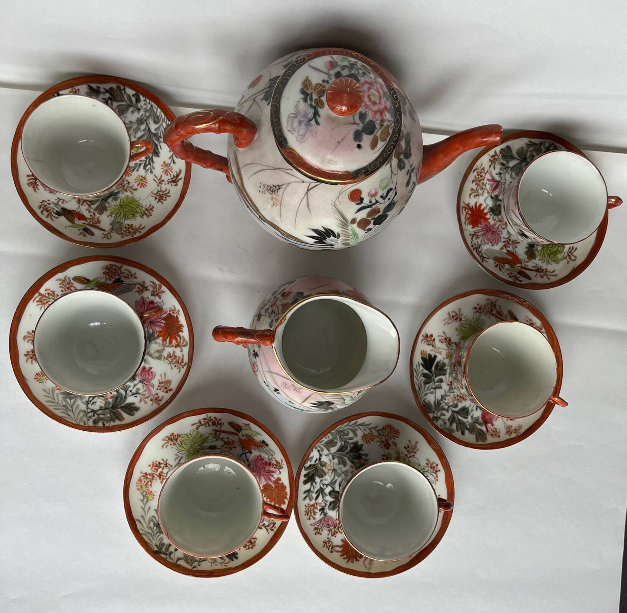 Service à thé en porcelaine fine 14 pièces