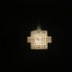 Diamond point plexiglass suspension light and aluminium