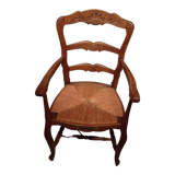 Fauteuil paillé ancien