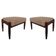 Set of two mixed beige vintage stools mid-century, Edmund Homa, Europe, 1960s