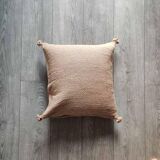 Moroccan beige cotton cushion