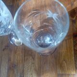 6 flûtes a champagne en cristal taillé main