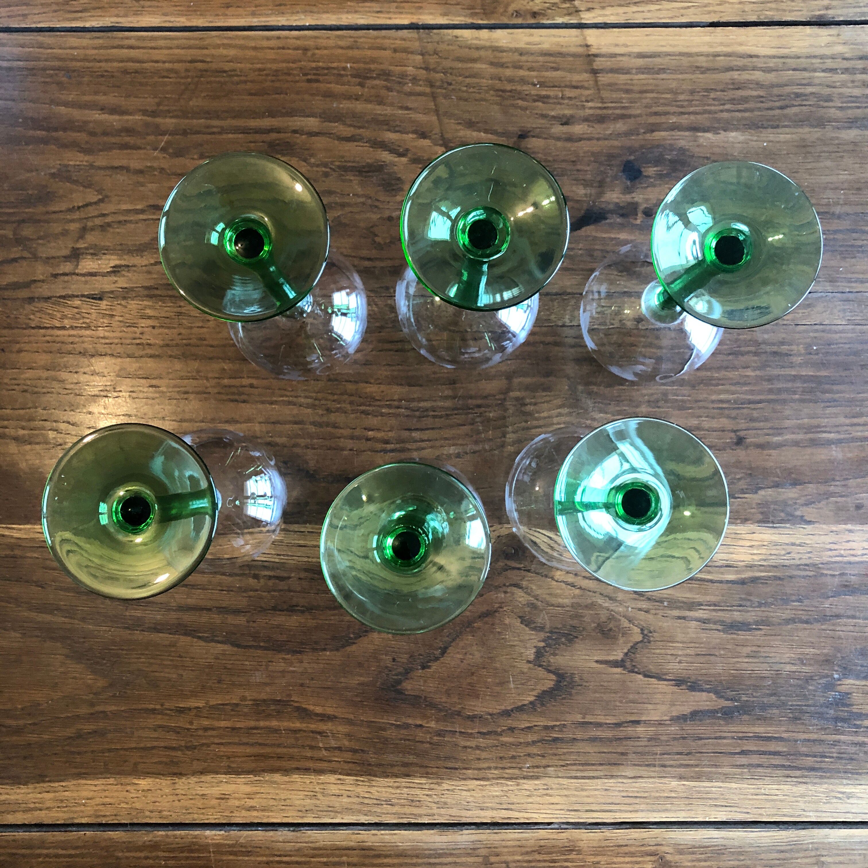 6  verres "ballon" vin d'Alsace cristal