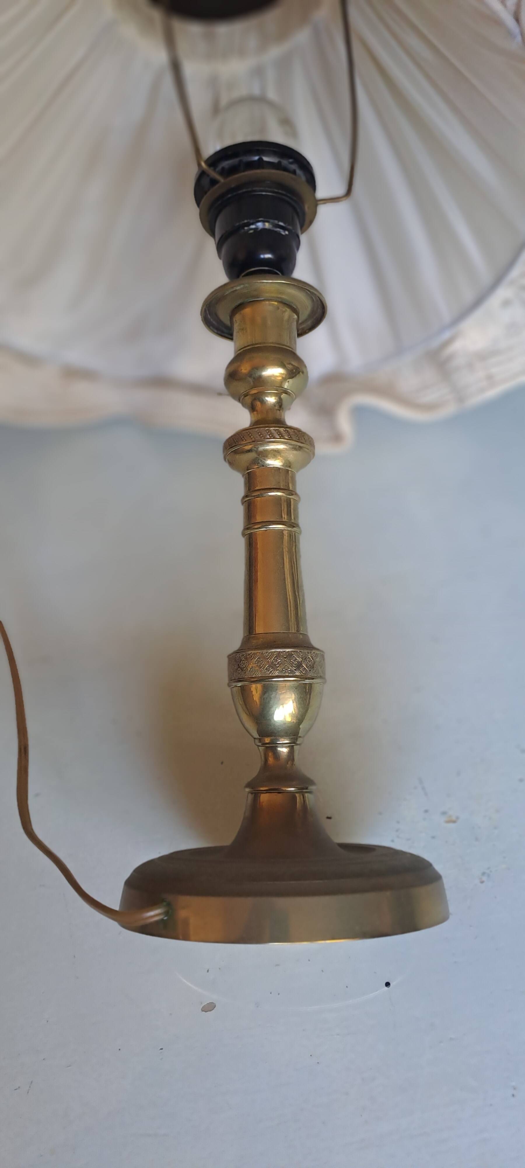 Lampes France 50'S Shabby décoration Pied de lampe en bronze