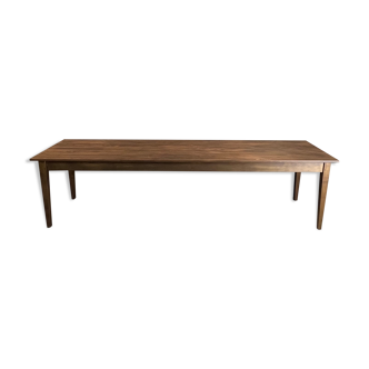 Table en bois massif, 300 cm "brown" xxl, pieds fuseaux