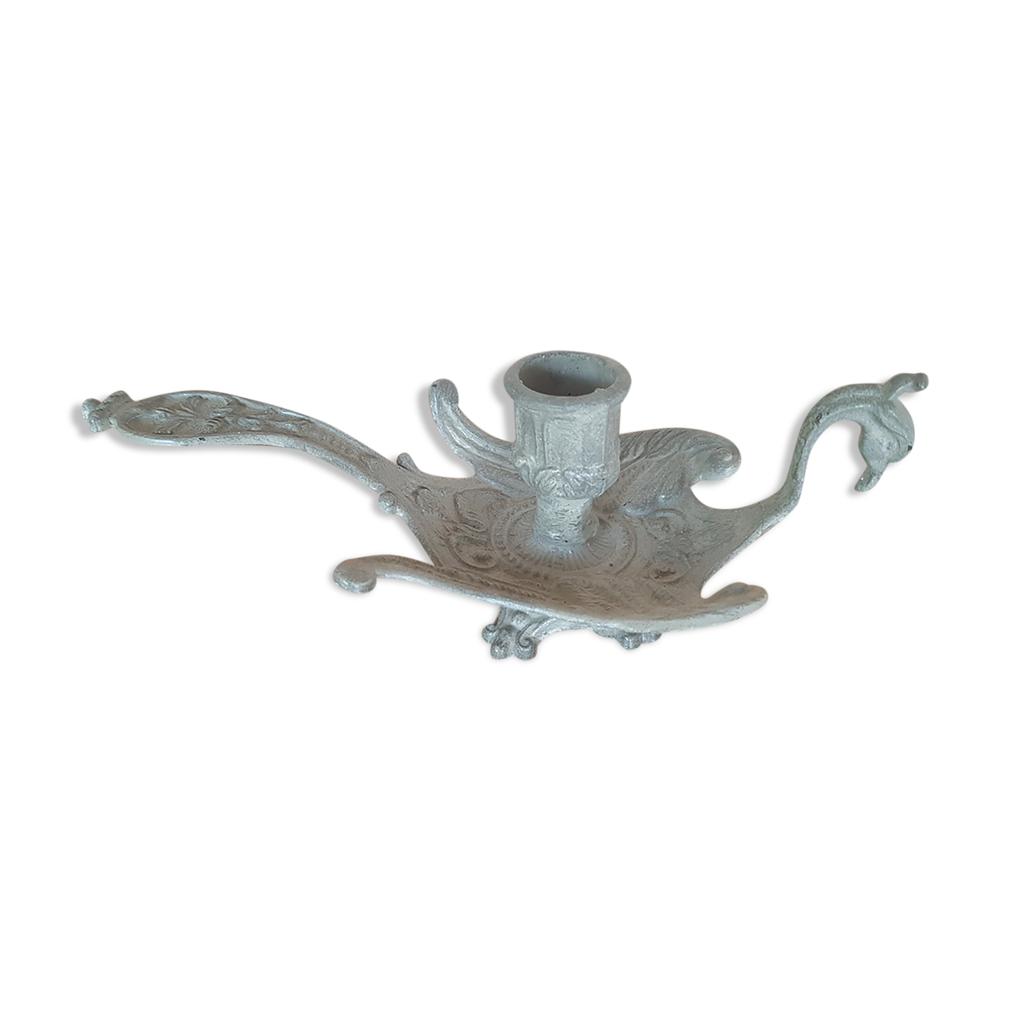 Skated gooseneck candlestick cellar rat