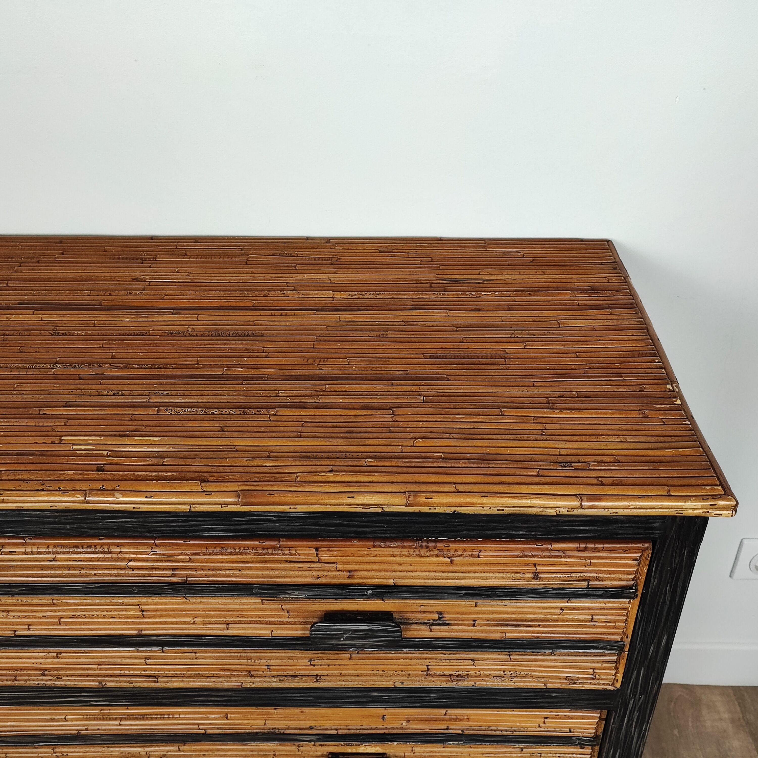 Commode en rotin 80