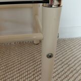 Beige Metal Nesting Tables Yves Boutboul 1970s